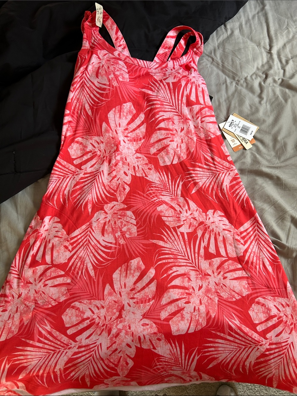 Kohl's Pink and White Floral Beach Cover-Up